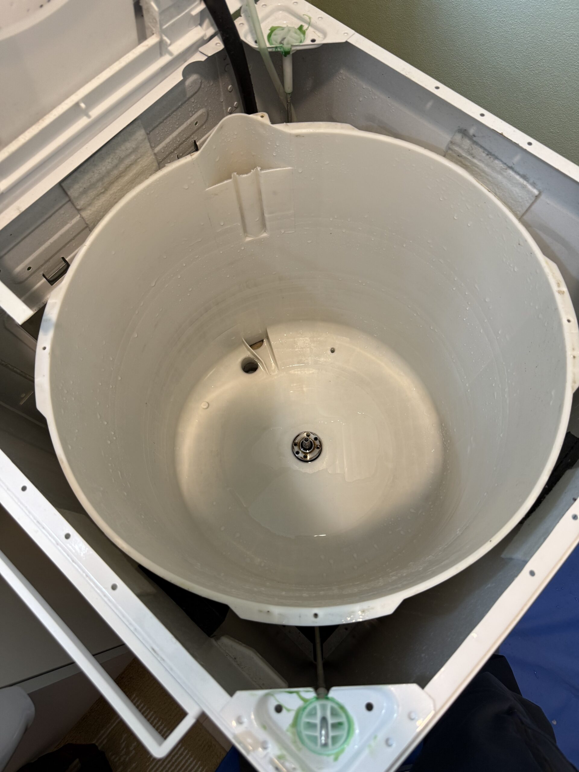 クリーニング後のきれいな洗濯槽